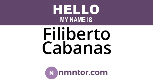 Filiberto Cabanas