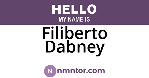 Filiberto Dabney