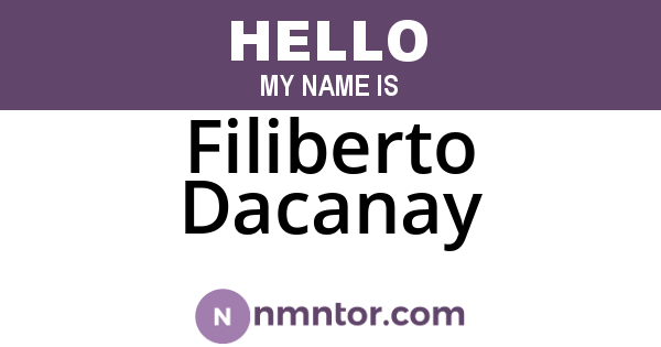 Filiberto Dacanay