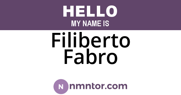 Filiberto Fabro