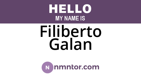 Filiberto Galan