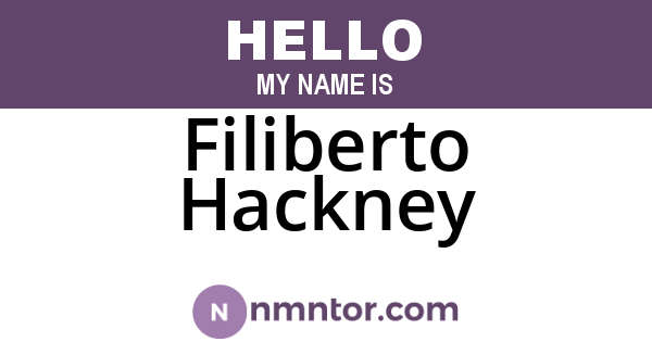 Filiberto Hackney