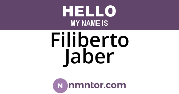 Filiberto Jaber