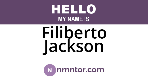 Filiberto Jackson