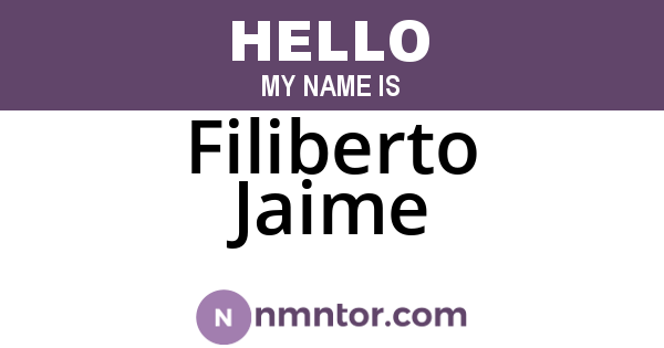 Filiberto Jaime