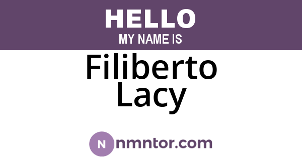 Filiberto Lacy