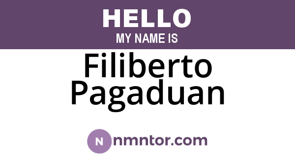 Filiberto Pagaduan