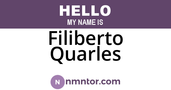 Filiberto Quarles