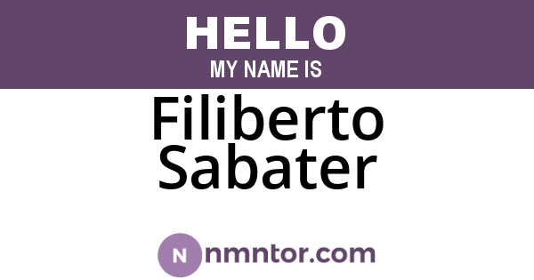 Filiberto Sabater