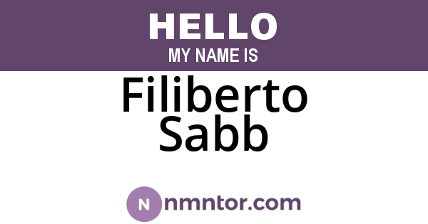 Filiberto Sabb