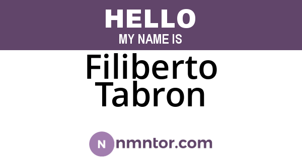 Filiberto Tabron