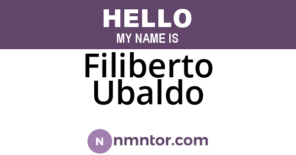 Filiberto Ubaldo