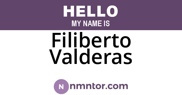 Filiberto Valderas