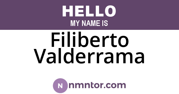 Filiberto Valderrama