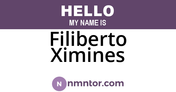 Filiberto Ximines