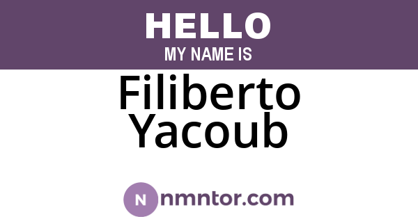 Filiberto Yacoub