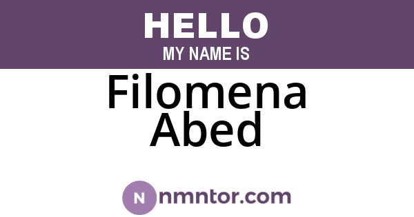 Filomena Abed