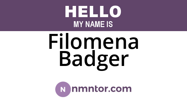 Filomena Badger