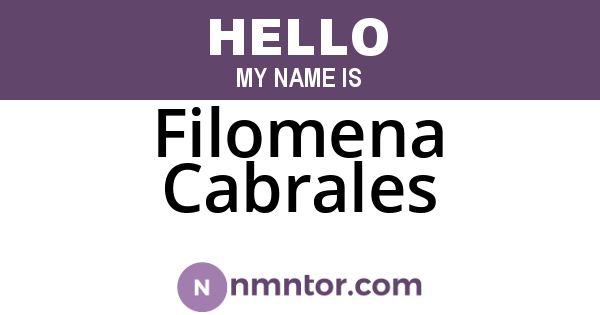 Filomena Cabrales