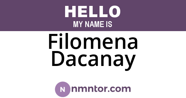 Filomena Dacanay