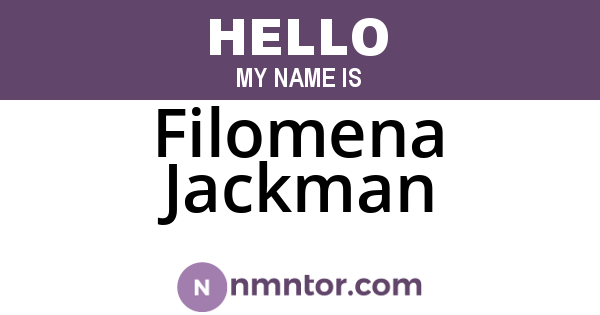 Filomena Jackman