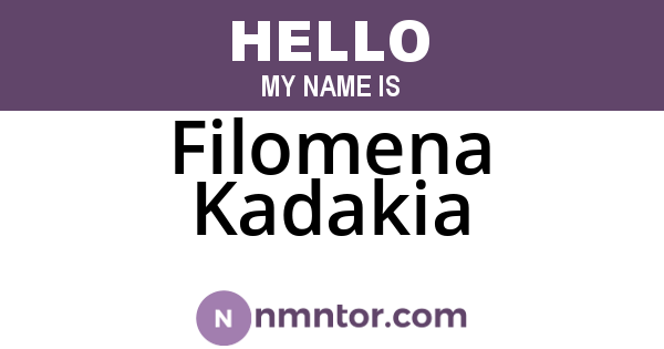 Filomena Kadakia