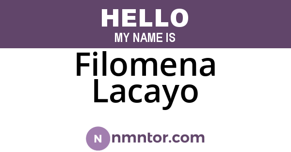 Filomena Lacayo