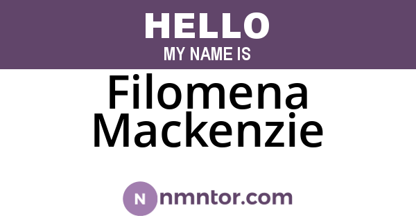 Filomena Mackenzie