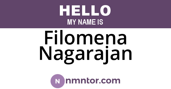 Filomena Nagarajan