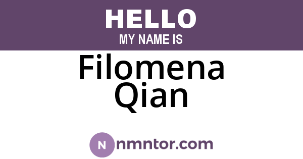 Filomena Qian