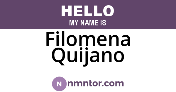 Filomena Quijano
