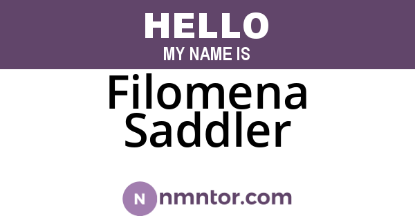 Filomena Saddler