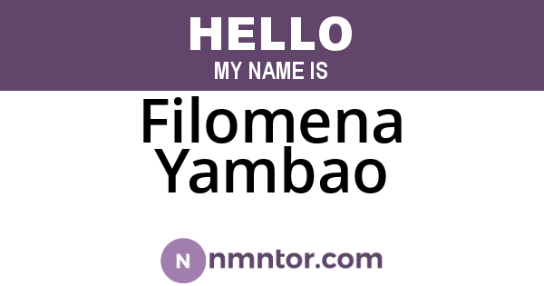 Filomena Yambao