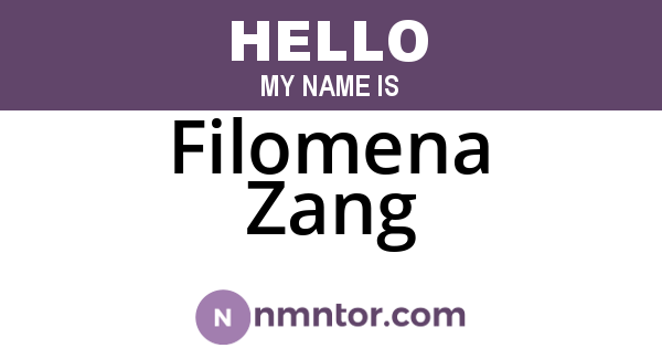 Filomena Zang