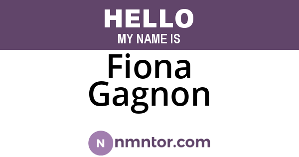Fiona Gagnon