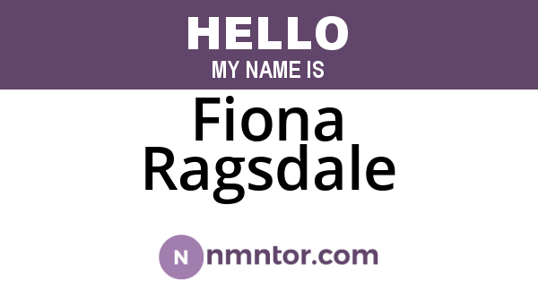 Fiona Ragsdale