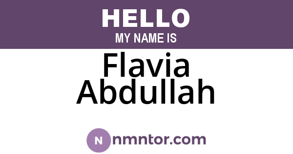 Flavia Abdullah