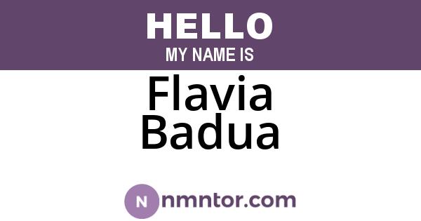Flavia Badua
