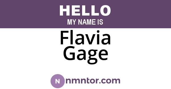 Flavia Gage