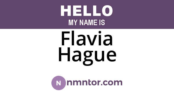 Flavia Hague