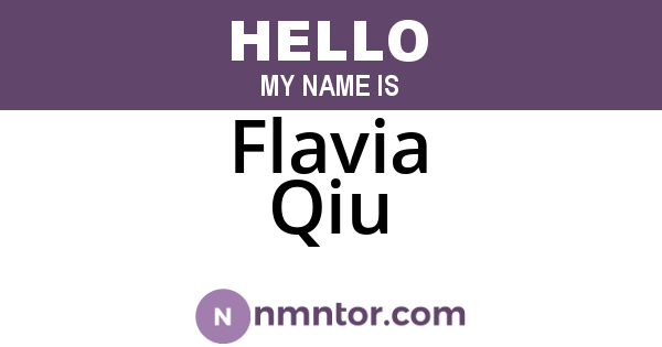 Flavia Qiu