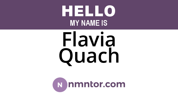 Flavia Quach