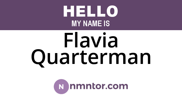 Flavia Quarterman