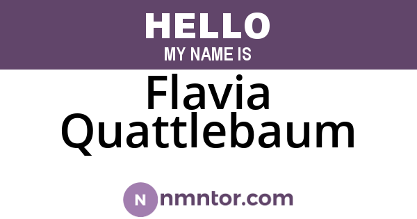 Flavia Quattlebaum