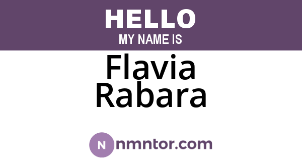 Flavia Rabara