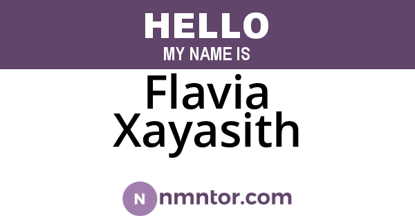 Flavia Xayasith