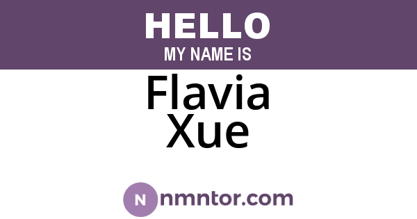 Flavia Xue