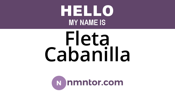 Fleta Cabanilla