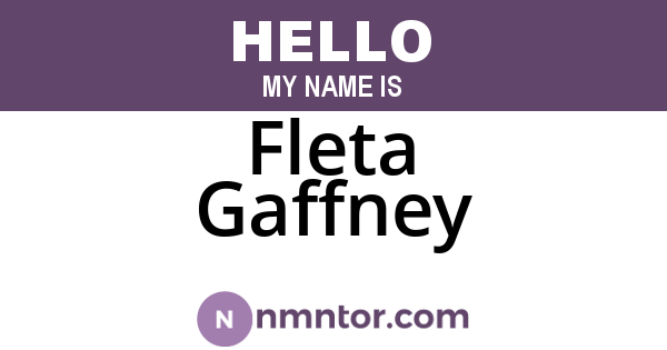 Fleta Gaffney