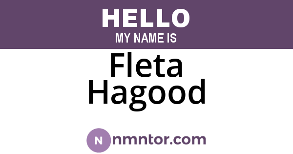 Fleta Hagood